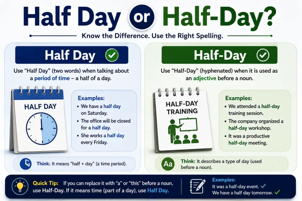 Half Day or Half-Day
