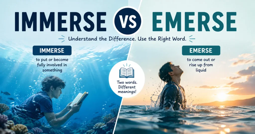 immerse vs emerse