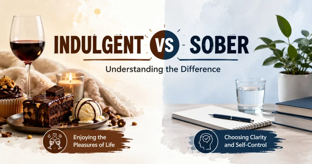 indulgent vs sober