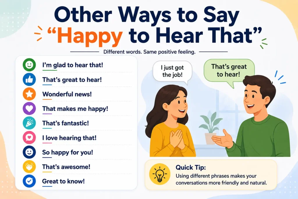 Other Ways to Say ‘Happy to Hear That’